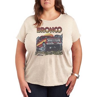 Plus Size Ford Bronco Mountains Graphic Tee