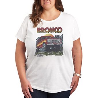 Plus Size Ford Bronco Mountains Graphic Tee