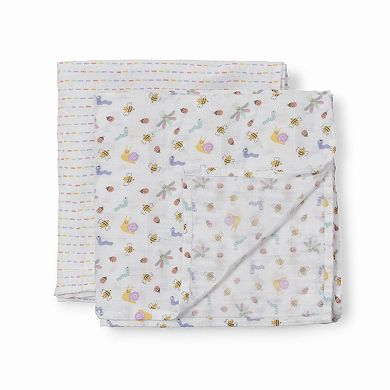 JuJuBe x Studio Oh! 2-Pack Swaddle Blanket Set