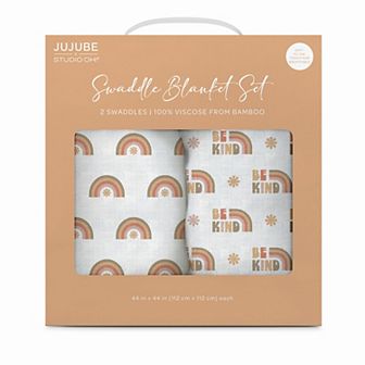 JuJuBe x Studio Oh! 2-Pack Swaddle Blanket Set