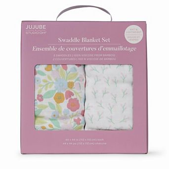 JuJuBe x Studio Oh! 2-Pack Swaddle Blanket Set
