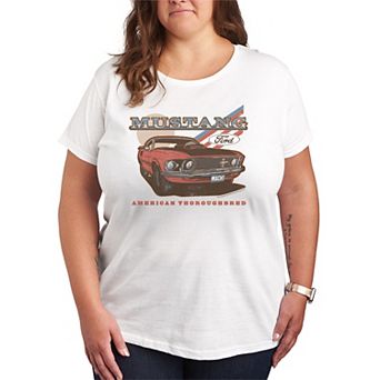 Plus Size Ford Mustang American Thoroughbred Graphic Tee