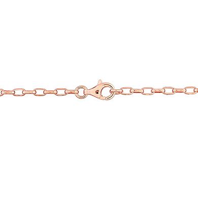 Stella Grace 18k Rose Gold Over Silver Amethyst & Rose de France Amethyst Necklace