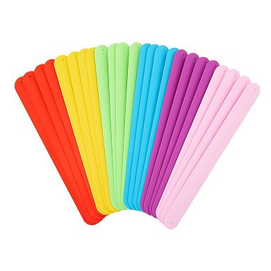 24 Pack Soft Silicone Slap Bracelets For Kids Party, 6 Colors, 8.5 X 1"