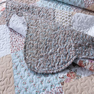 Marcielo 3 Piece Printed Floral Quilt Bedspread Set Bedding Coverlet Set
