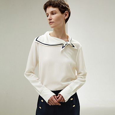 Lilysilk Nautical Collar Silk Shirt For Women