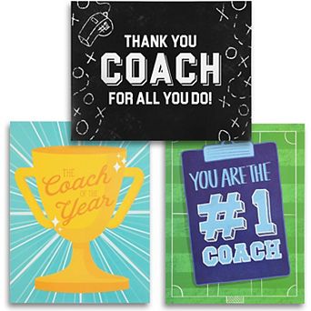 3 Pack Jumbo Thank You Coach Card And Envelopes For Teacher Appreciation, 8.5x11
