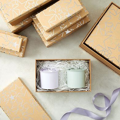 Silver Star Nesting Boxes With Lids, 10 Assorted Sizes (10 Pack)