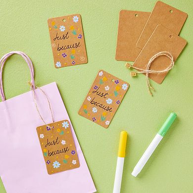 200 Pack Large Kraft Paper Gift Tags, Merchandise Tags, Brown, 2 X 4"