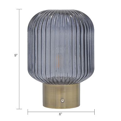 Belle Maison Cordless LED Touch Round Glass Lamp