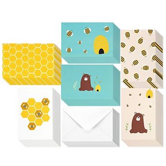 48 Pack Honey Bee Thank You Cards With Envelopes, All Occasion Note Cards, 4x6