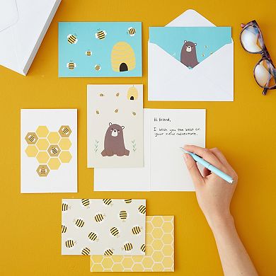 48 Pack Honey Bee Thank You Cards With Envelopes, All Occasion Note Cards, 4x6