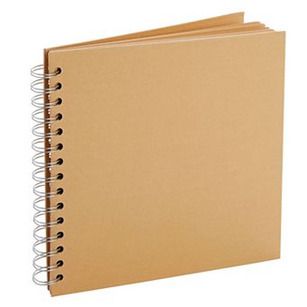 80 Pages Hardcover Kraft Scrapbook Albums, Multi-Purpose Brown Paper Notebook