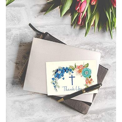 48 Pack Religious Thank You Cards, Christian Blank Notes With Envelopes 