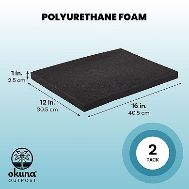 2-pack Packing Foam Sheets, Polyurethane Cushioning Moving Insert Pads (16x12x1)