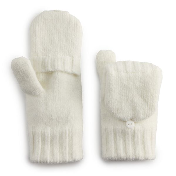 Women's Sonoma Goods For Life® Cozy Flip-Top Mittens - Polar Beige