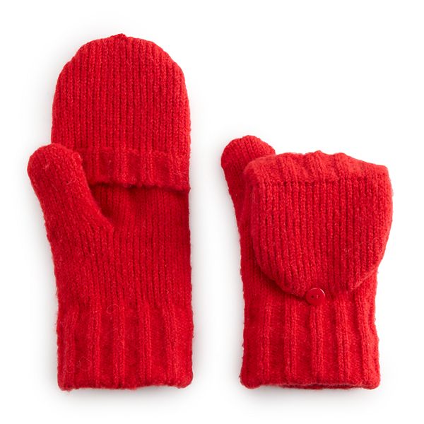 Women's Sonoma Goods For Life® Cozy Flip-Top Mittens - Valentine Bouquet