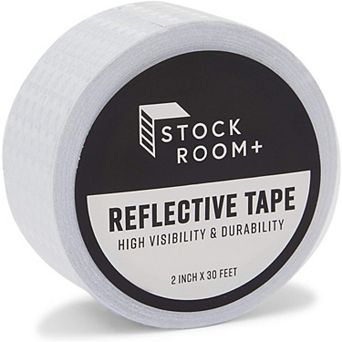 White Reflective Tape - 2 in X 30 Ft Outdoor Reflector Safety Roll For Trailers