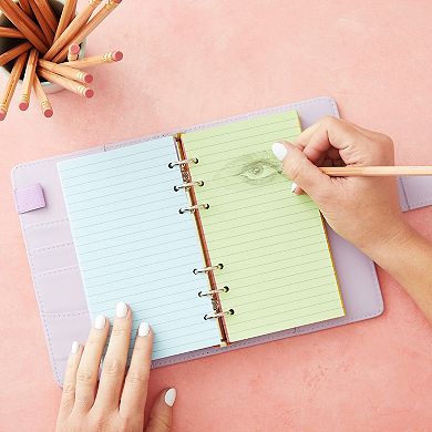 Lined Binder Paper, A6 Refill 6 Hole Punch Paper (6 Colors, 240 Sheets)