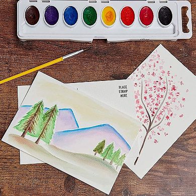 50 Pack 4x6" Blank Mailable Postcards, Watercolor Painting Paper Cards For Diy