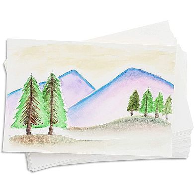 50 Pack 4x6" Blank Mailable Postcards, Watercolor Painting Paper Cards For Diy