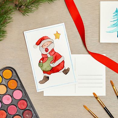 50 Pack 4x6" Blank Mailable Postcards, Watercolor Painting Paper Cards For Diy