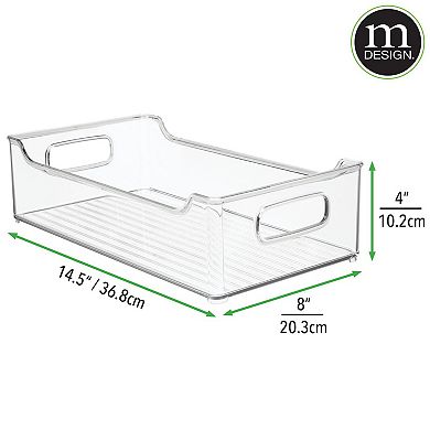 mDesign Plastic Kitchen Pantry Cabinet Food Storage Bin, 8 Pack