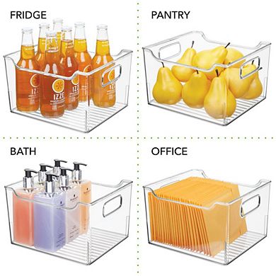 mDesign Plastic Kitchen Pantry Cabinet Food Storage Bin, 8 Pack