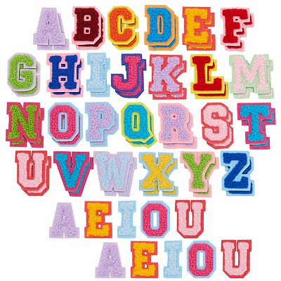 2-Pack 5-Inch Red Chenille Letter Patches – Iron On Or Sew On, Varsity Style With White Border (Letter S)