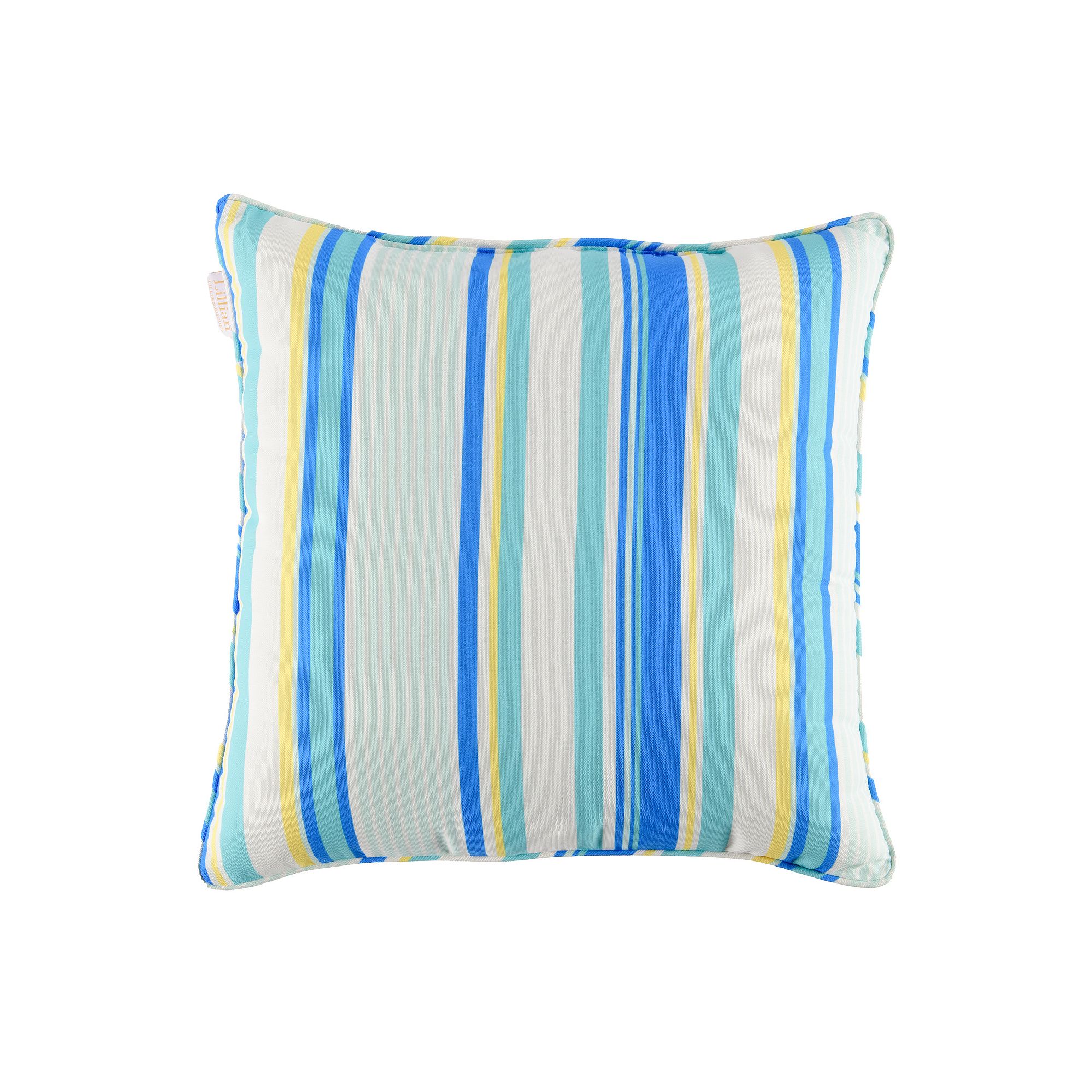 Lillian Outdoor 20 in. x 20 in. Throw Pillow, Beach Stripe Turquoise