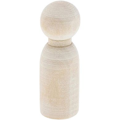 50 Pcs Unfinished Wooden Peg Doll Bodies Figures For Painting Diy Art Craft 1.8"