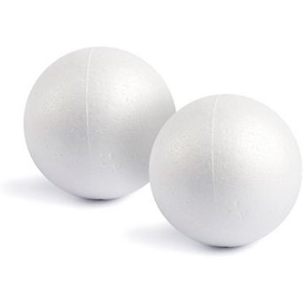 2 Pack Foam Balls For Crafts, 6-inch Round White Spheres For Diy Projects
