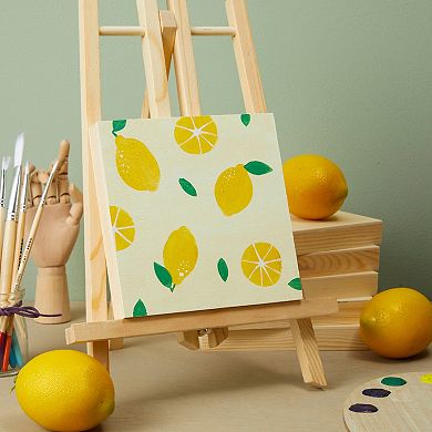 6 Pack Unfinished Wood Canvas Boards For Painting, 6x6 Wooden Panels For Crafts