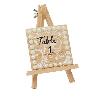 6-pack Mini Wooden Easel Stands, Place Card Holders For Table Top Display, 7 In
