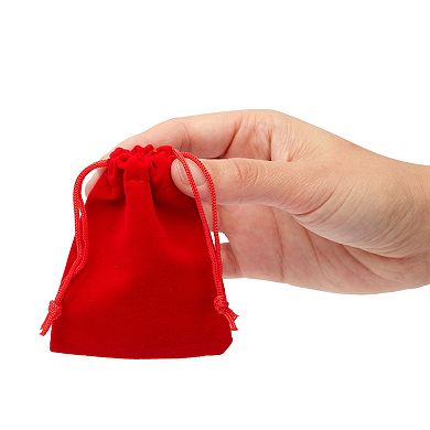 50 Pcs Jewelry Pouch Small Velvet Drawstring Gift Bags Storage For Wedding Party