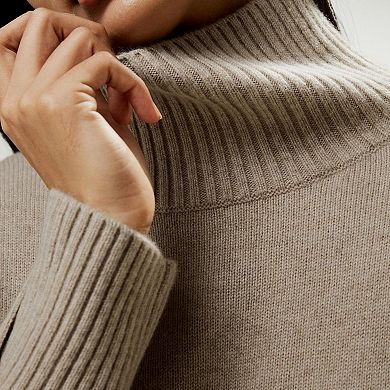 Lilysilk Turtleneck Relaxed-fit Cashmere Sweater For Women