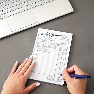2 Pack Invoice Purchase Order Form Pads, Small Business Supplies, 5.5 X 8.5 In