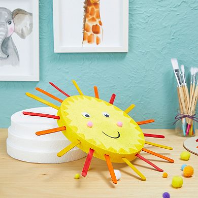 6 Pack Round Foam Circles For Crafts, White Discs For Diy Projects, 8 X 8 X 1 In