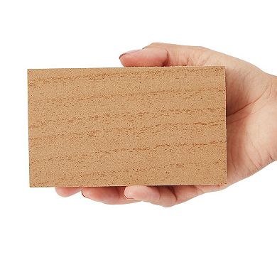 Unfinished MDF Wood Blocks for Crafts, Wooden Square Blocks for DIY (4 Pack)