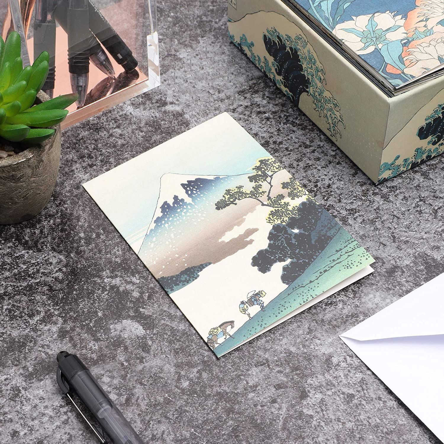 36 Assorted Japanese Hokusai Painting Greeting Cards With Envelopes - All Occasions (Paper Junkie)