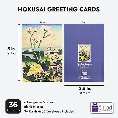 36x Assorted Japanese Hokusai Painting All Occasion Greeting Cards W/ Envelopes