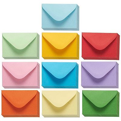 17 Mini Gift Card Envelopes, 50 Qty – 2 11/16 X 3 11/16 Inch Recycled Grocery Bag Brown Envelopes