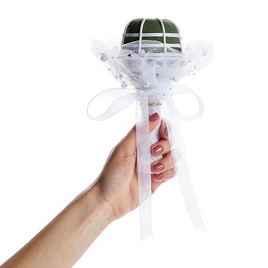 Foam Wedding Bouquet Holder For Fresh, Artificial Flower Arrangements, 3 X 7 In