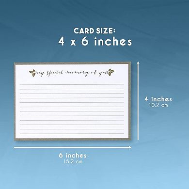 60 Pack Memorial Cards For Celebration Of Life, My Special Memory Of You, 4x6 In