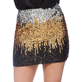 Women's Sequin Stretchy Party Mini Skirt