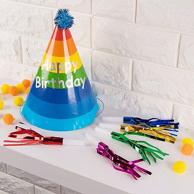 50 Pack Party Noise Makers, Foil Party Blowers, New Years Party Favors, 5 Colors