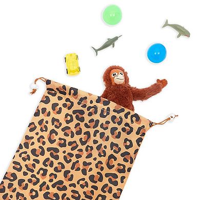 Drawstring Bags For Kids Birthday Safari Jungle Party (10x12 In, 12 Pack)