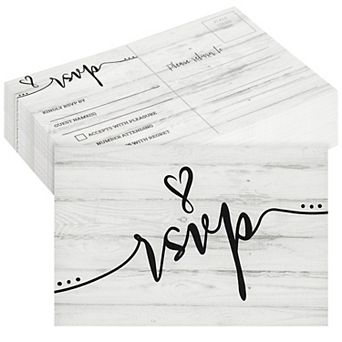 60 Pack Rsvp Cards For Wedding, Response Return Rsvp Postcards (4x6 In)
