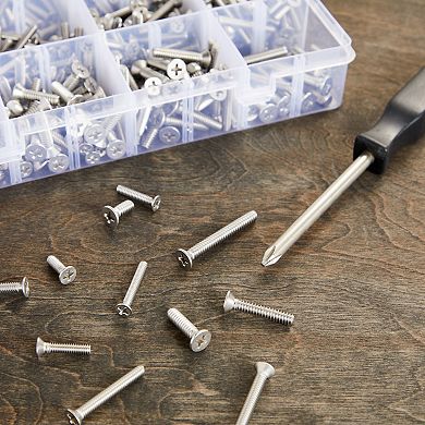 400-piece Phillips Machine Screws With #2 Phillips Driver Bit And Storage Case