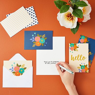 48 Pack Blank 4x6 Hello Notecards And Envelopes Set, Welcome Greeting Cards